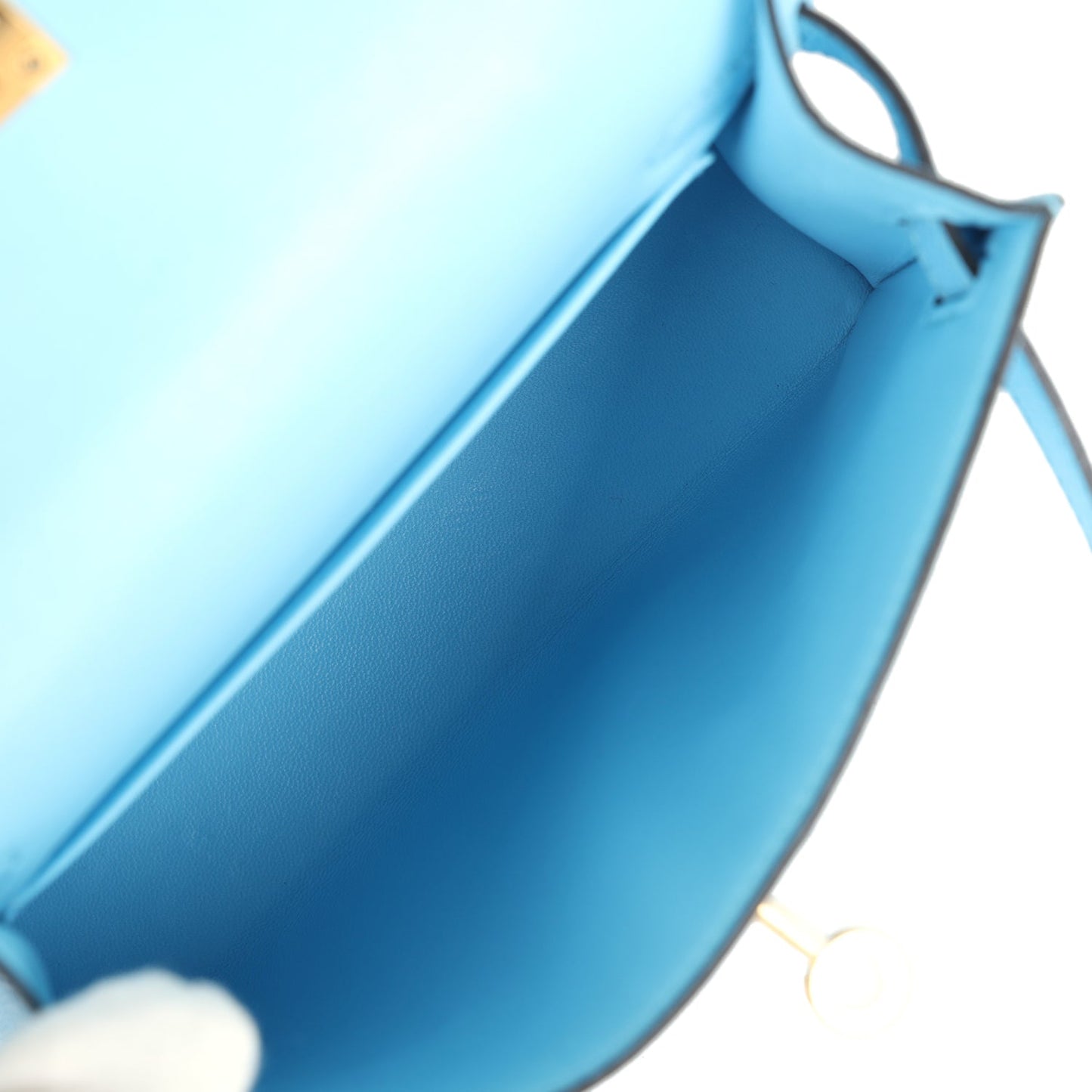 Hermes Kelly Sellier 20 Celeste Epsom Gold Hardware