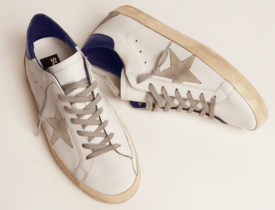Super-Star con stella in suede e talloncino blu "ULTIMI PEZZI"