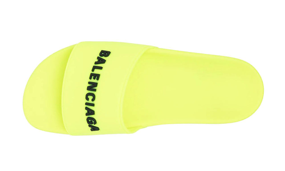 Balenciaga Logo-Print Rubber Slides