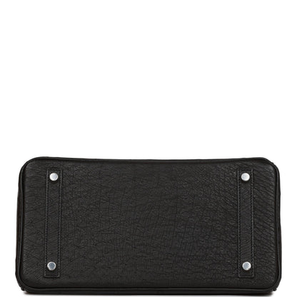 Hermes Birkin 30 Black Matte  Alligator and Ostrich Touch Palladium Hardware