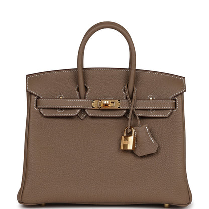 Hermes Birkin 25 Etoupe Togo Gold Hardware