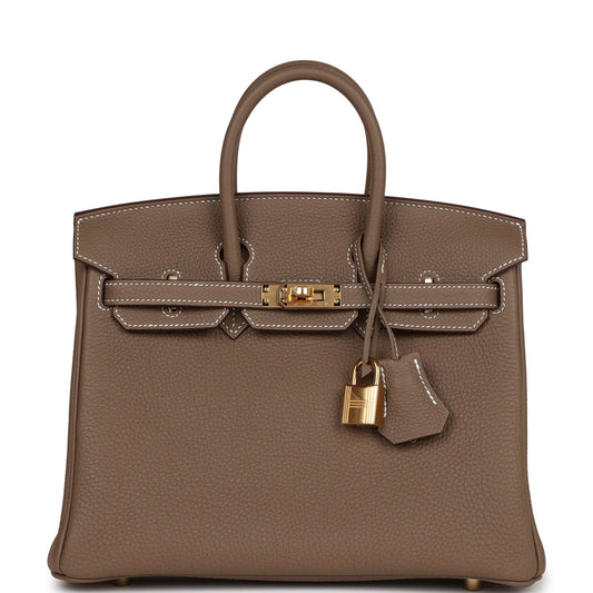 Hermes Birkin 25 Etoupe Togo Gold Hardware