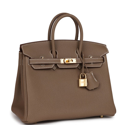 Hermes Birkin 25 Etoupe Togo Gold Hardware