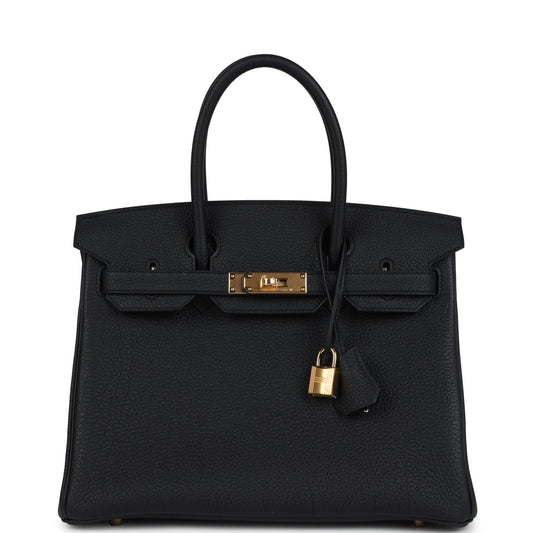 Hermes Birkin 30 Black Togo Gold Hardware