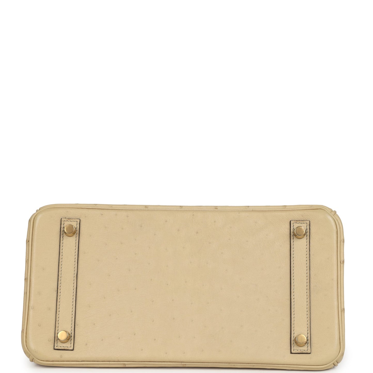 Pre-owned Hermes Birkin 30 Parchemin Ostrich Gold Hardware