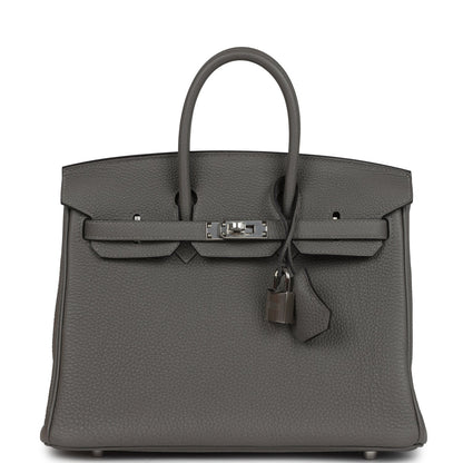 Hermes Birkin 25 Gris Meyer Togo Palladium Hardware