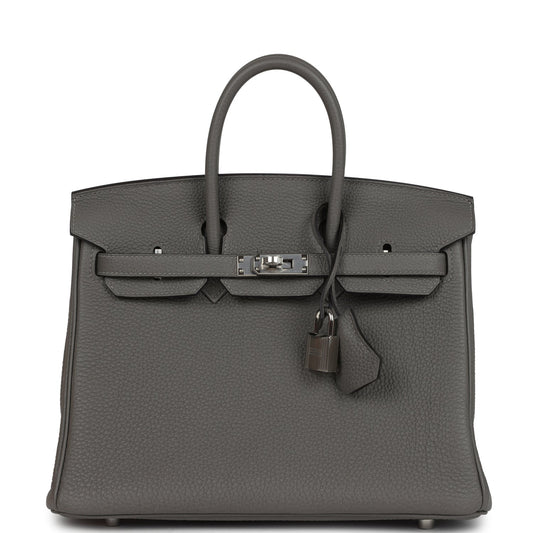 Hermes Birkin 25 Gris Meyer Togo Palladium Hardware