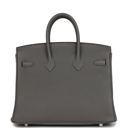 Hermes Birkin 25 Gris Meyer Togo Palladium Hardware