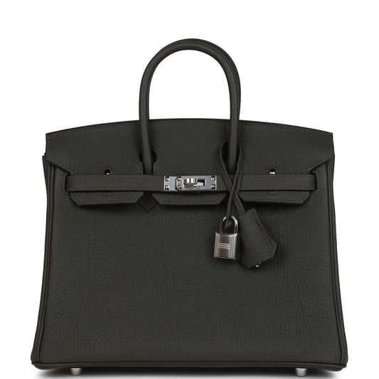 Hermes Birkin 25 Vert de Gris Togo Palladium Hardware