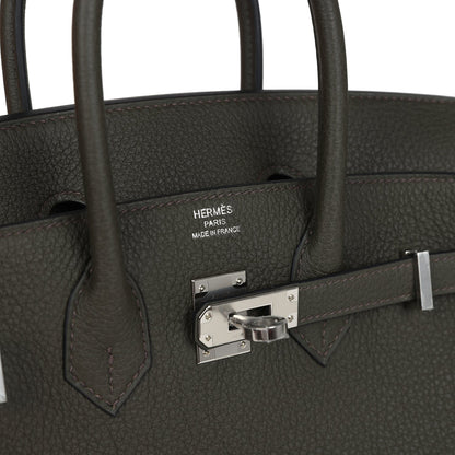 Hermes Birkin 25 Vert de Gris Togo Palladium Hardware