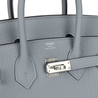 Hermes Birkin 25 Gris Pantin Togo Palladium Hardware