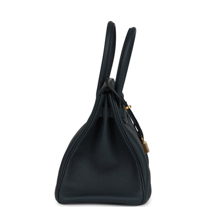 Hermes Birkin 30 Vert Rousseau Togo Gold Hardware