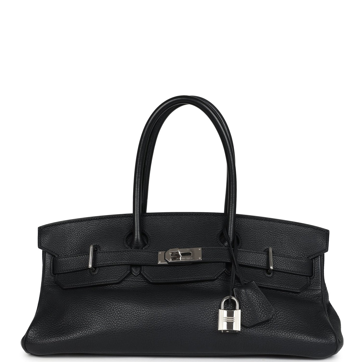 Hermes Shoulder Birkin 42 JPG Black Clemence Palladium Hardware