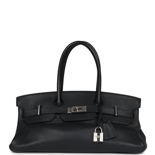 Hermes Shoulder Birkin 42 JPG Black Clemence Palladium Hardware