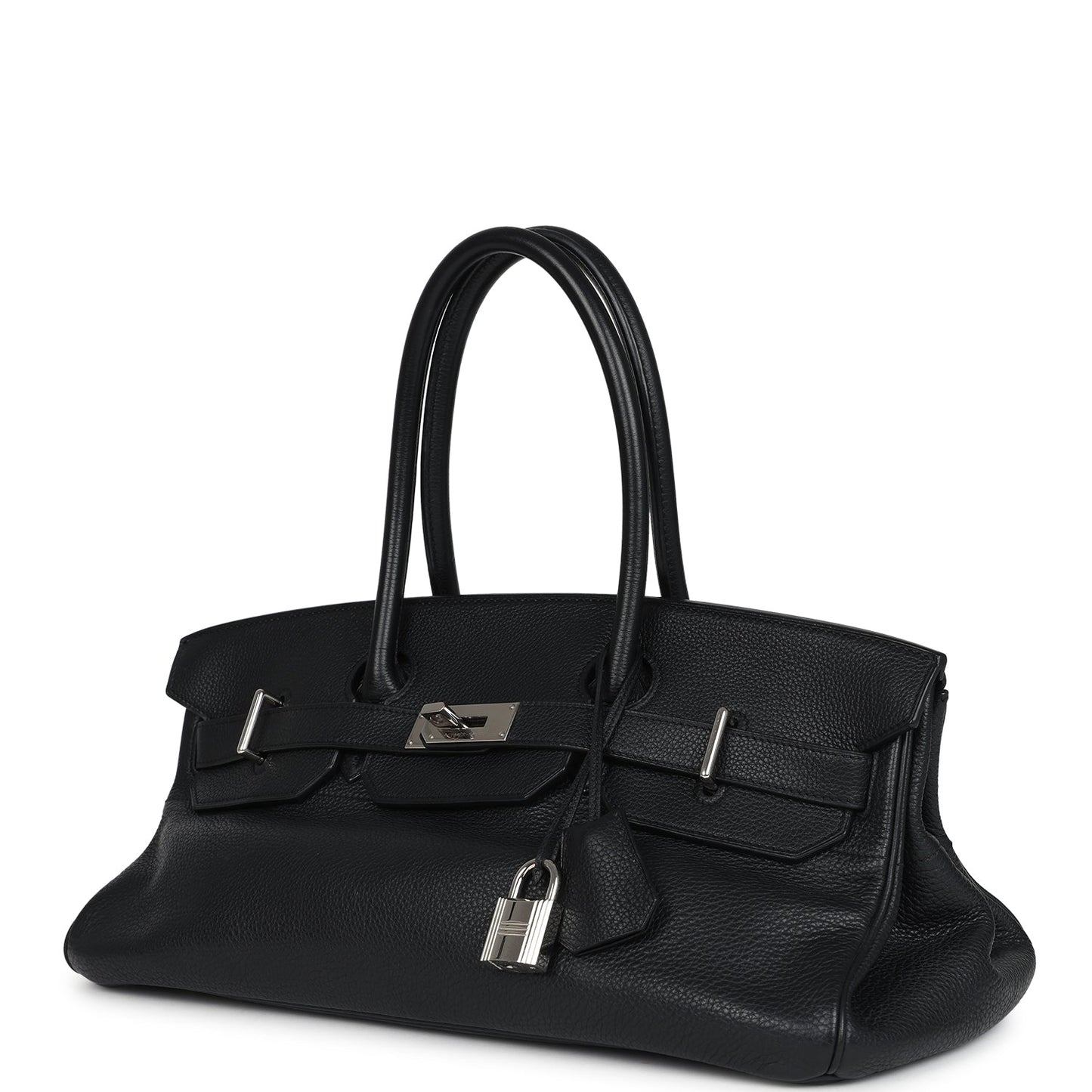 Hermes Shoulder Birkin 42 JPG Black Clemence Palladium Hardware