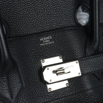 Hermes Shoulder Birkin 42 JPG Black Clemence Palladium Hardware