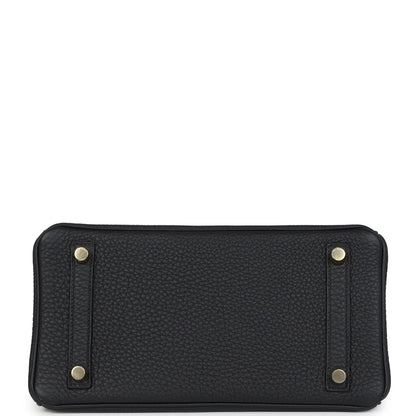 Hermes Birkin 25 Black Matte Alligator and Togo Touch Gold Hardware