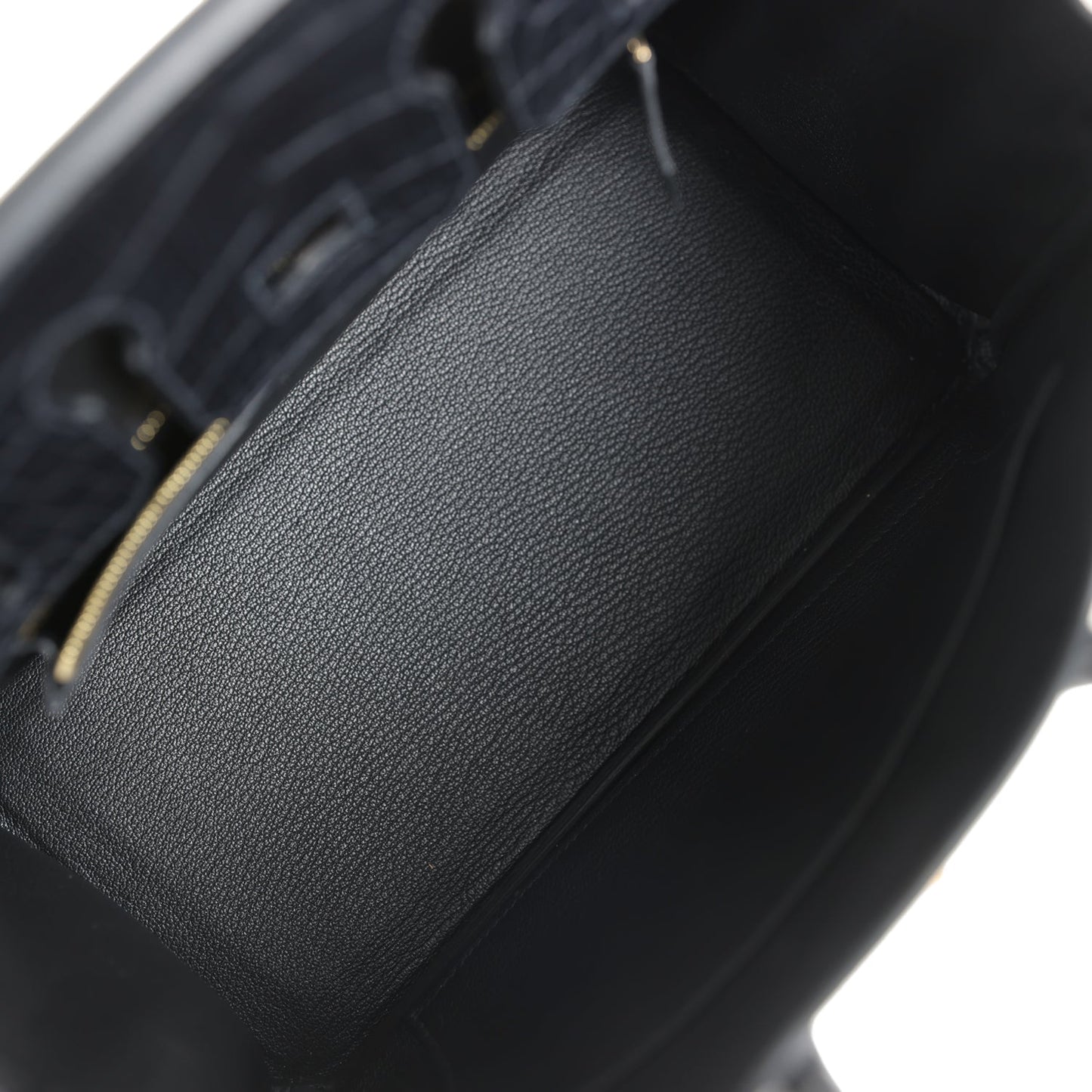 Hermes Birkin 25 Black Matte Alligator and Togo Touch Gold Hardware