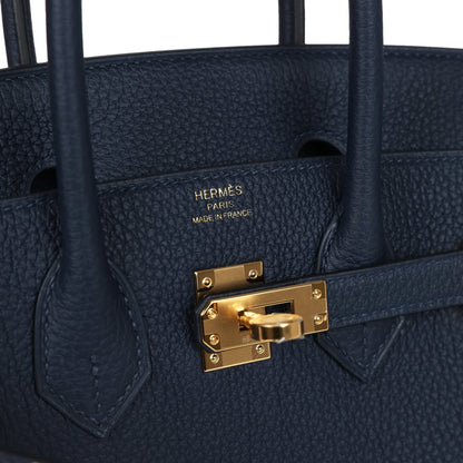 Hermes Birkin 25 Bleu Abysse Togo Gold Hardware