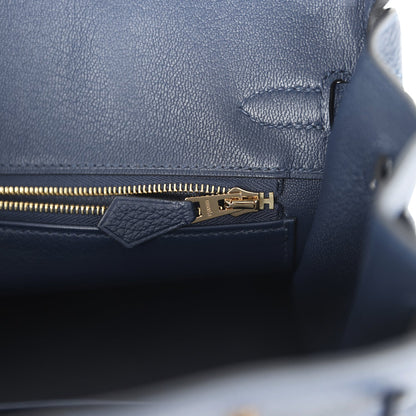 Hermes Birkin 25 Bleu Abysse Togo Gold Hardware