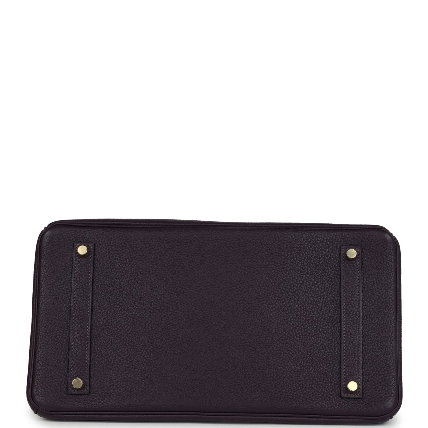 Pre-owned Hermes Birkin 35 Raisin Clemence Gold Hardware