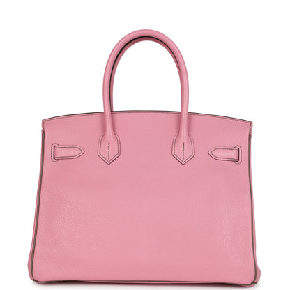 Pre-owned Hermes Special Order (HSS) Birkin 30 Bubblegum Verso Chèvre Brushed Gold Hardware