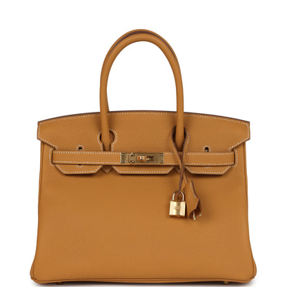 Hermes Birkin 30 Naturel Sable Togo Gold Hardware