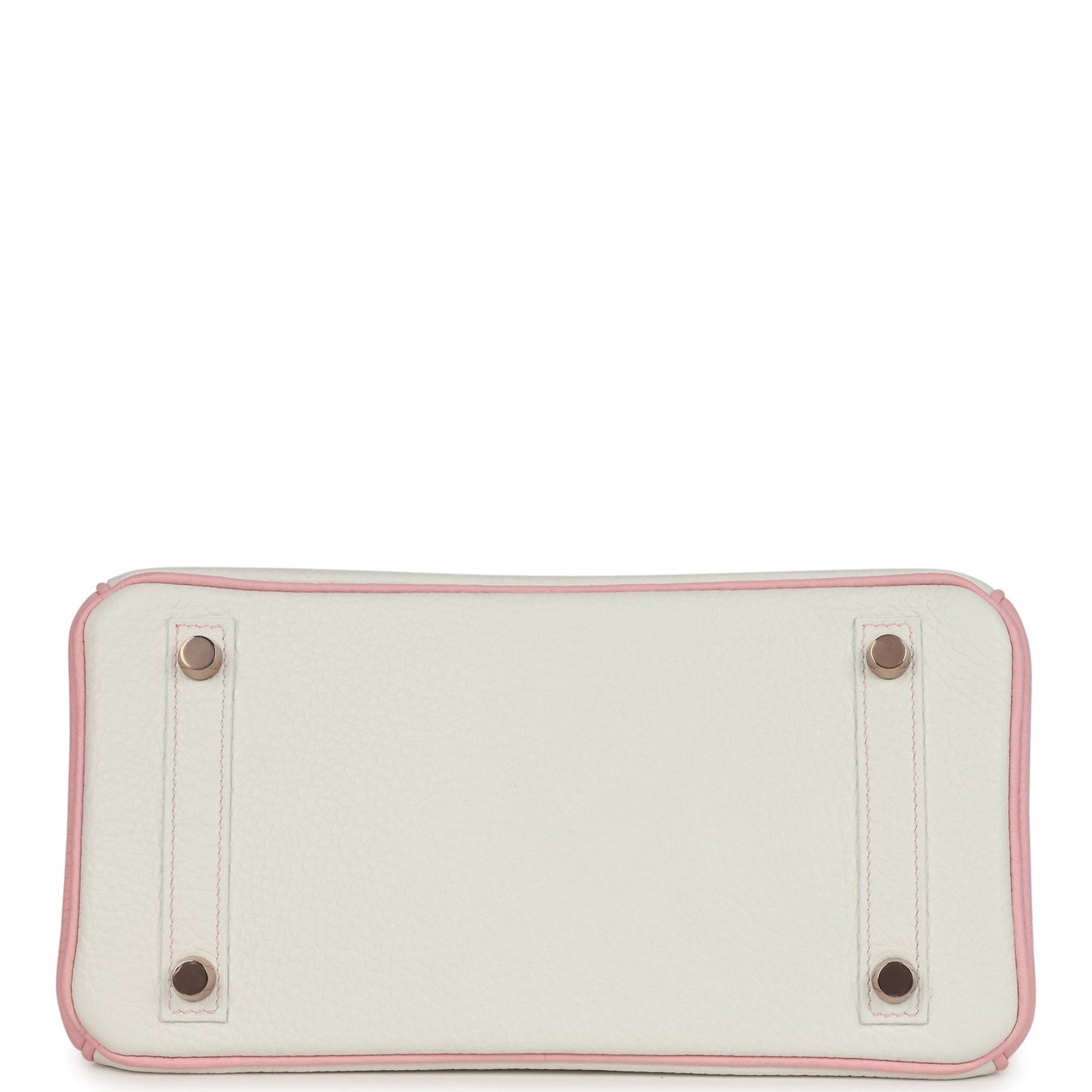 Hermes Special Order (HSS) Birkin 25 White and Rose Sakura Clemence Rose Gold Hardware