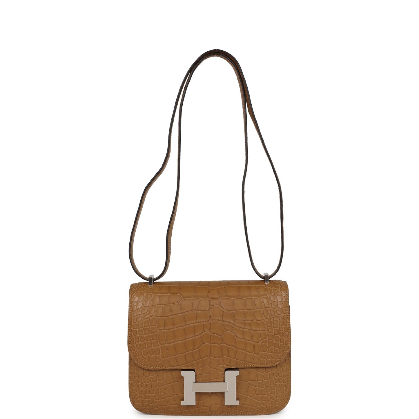 Hermes Constance 18 Kraft Matte Alligator Palladium Hardware