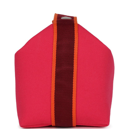 Hermes Bride A Brac Carre Case GM Hibiscus Canvas Palladium Hardware