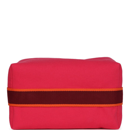 Hermes Bride A Brac Carre Case GM Hibiscus Canvas Palladium Hardware