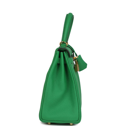 Hermes Kelly Retourne 25 Bambou Togo Gold Hardware