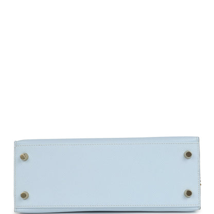 Hermes Kelly Sellier 25 Bleu Brume Epsom Gold Hardware