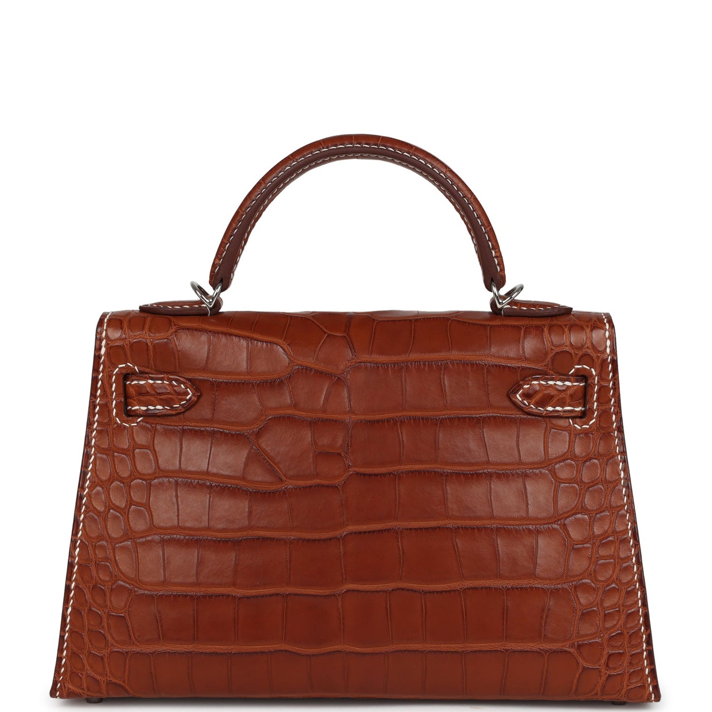 Hermes Kelly Sellier 20 Fauve Matte Alligator Barenia Palladium Hardware