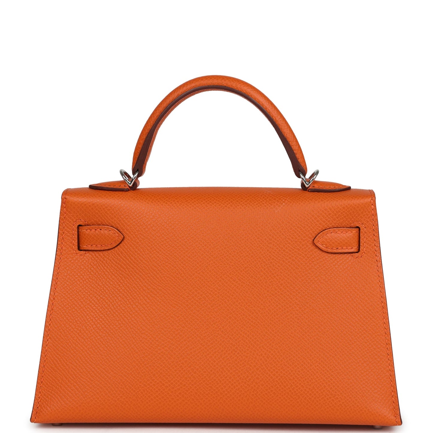 Hermes Kelly Sellier 20 Orange Epsom Palladium Hardware