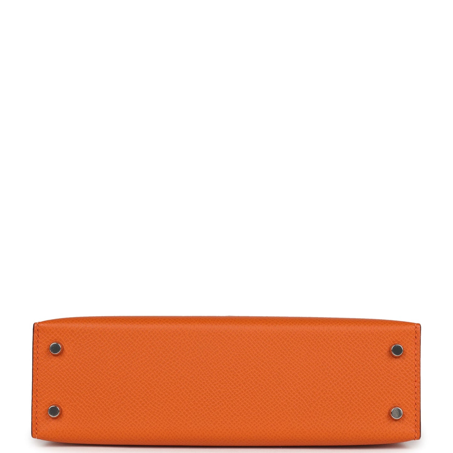 Hermes Kelly Sellier 20 Orange Epsom Palladium Hardware