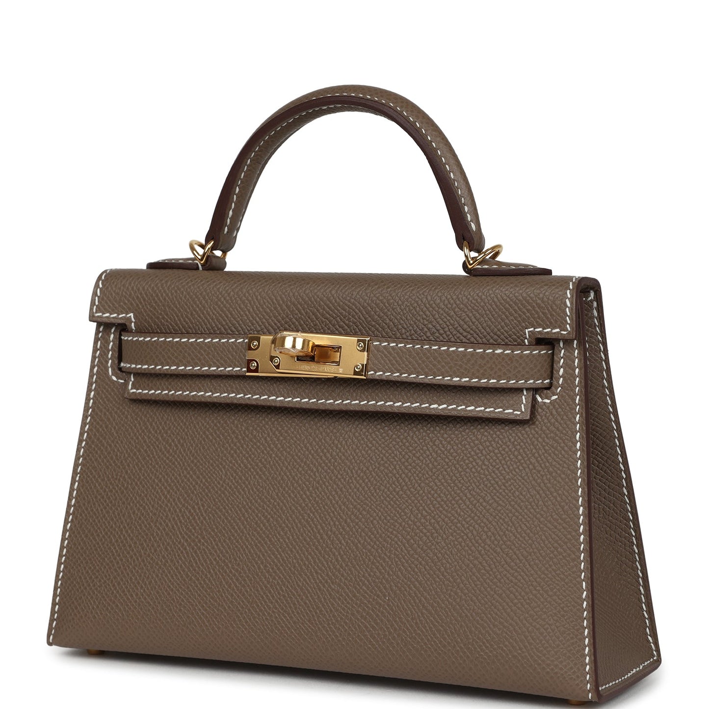 Hermes Kelly Sellier 20 Etoupe Epsom Gold Hardware