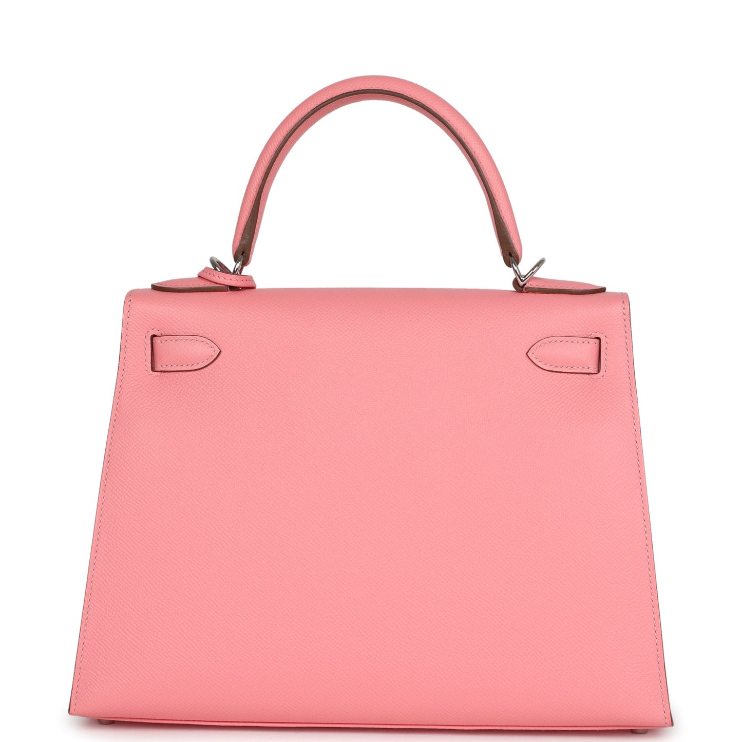 Pre-owned Hermes Kelly Sellier 28 Rose Confetti Epsom Palladium Hardware
