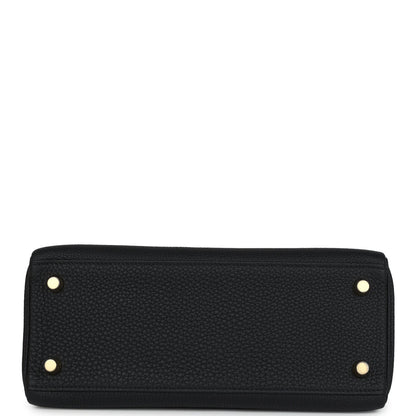 Hermes Kelly Retourne 25 Black Togo Permabrass Hardware