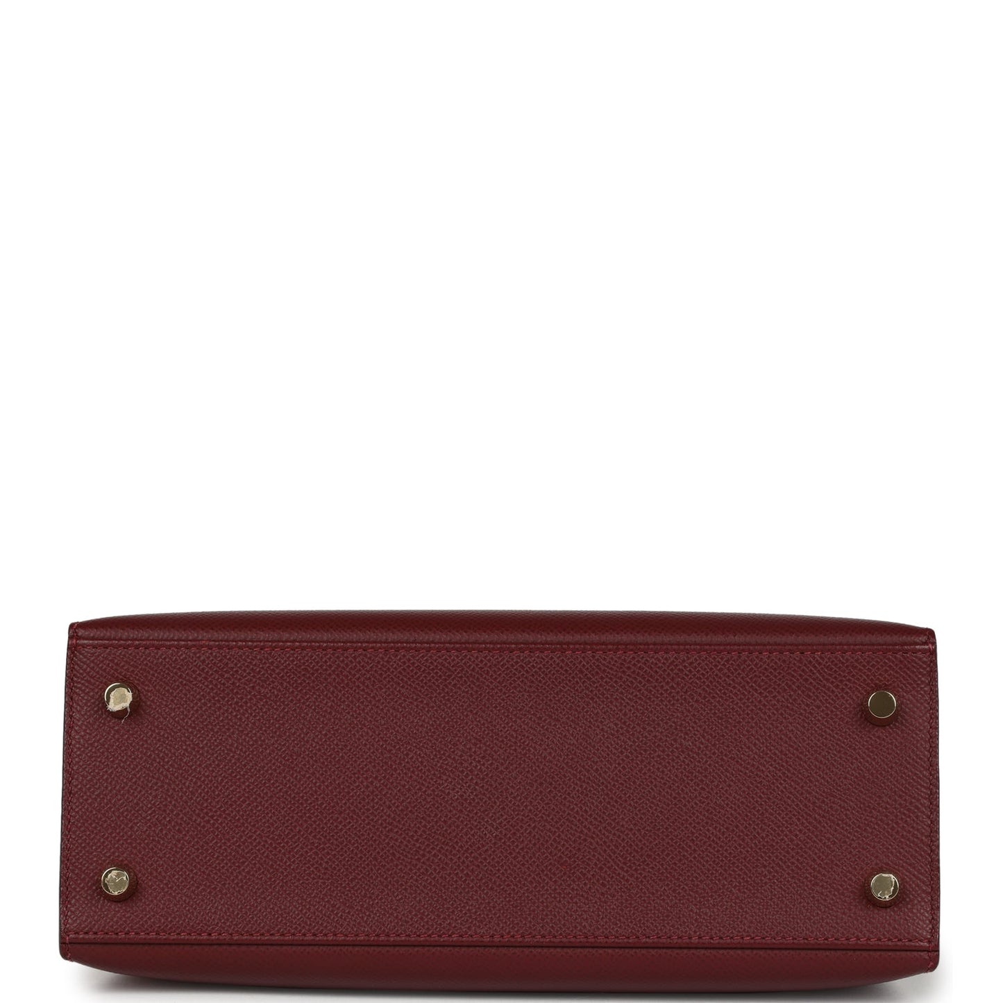 Pre-owned Hermes Kelly Sellier 25 Rouge H Epsom Gold Hardware