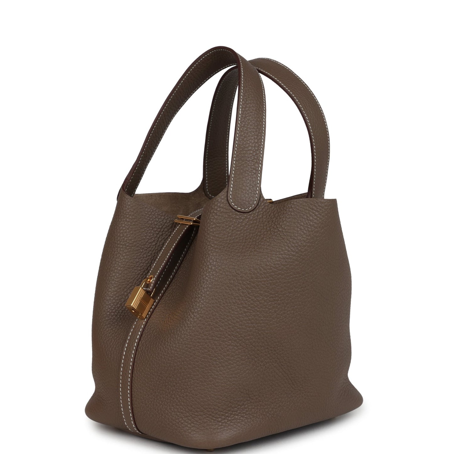 Hermes Picotin Lock 22 Etoupe Clemence Gold Hardware