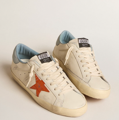 Super-Star Uomo con stella stampa coccodrillo e talloncino azzurro argento "ULTIMI PEZZI"