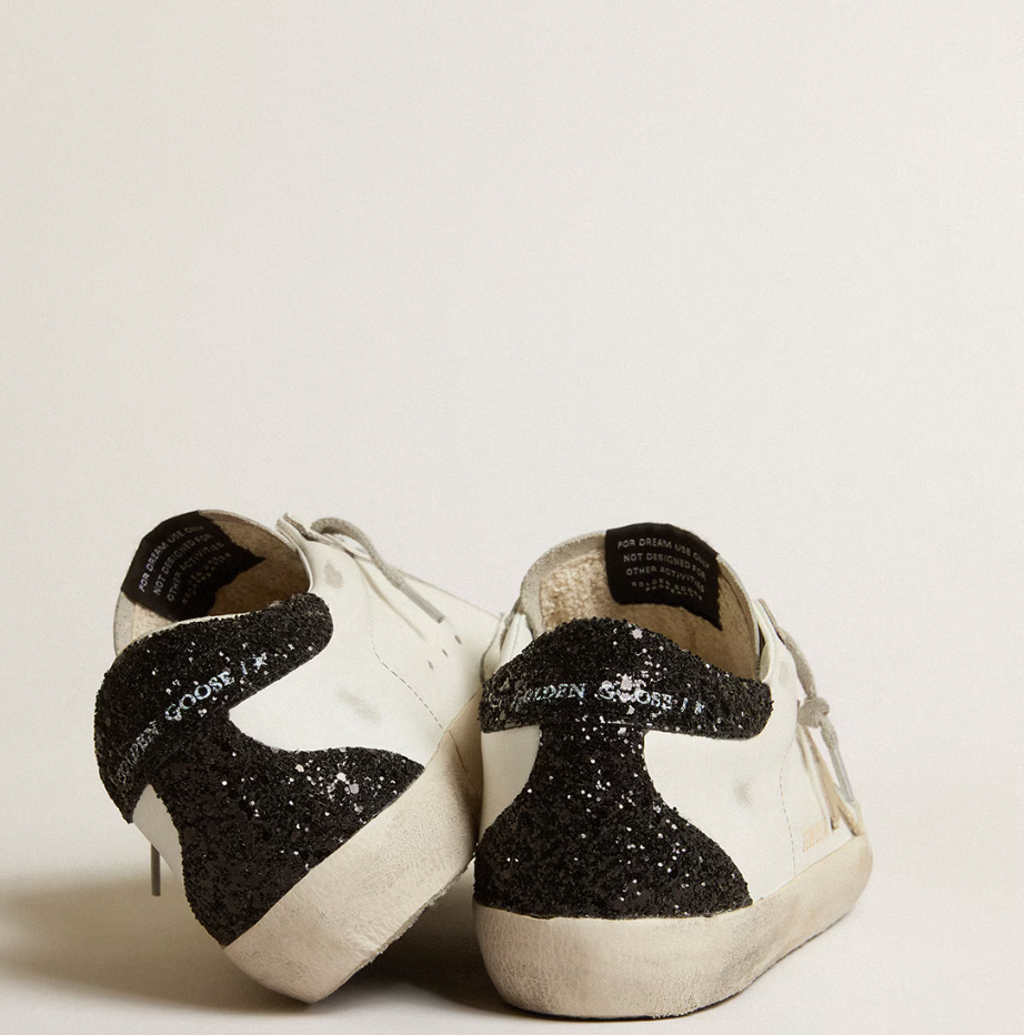 Super-Star Donna con stella oro e talloncino in glitter nero "ULTIMI PEZZI"