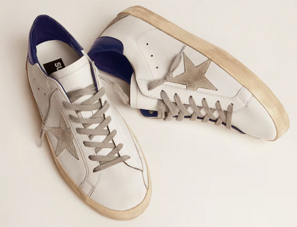 Super-Star con stella in suede e talloncino blu "ULTIMI PEZZI"