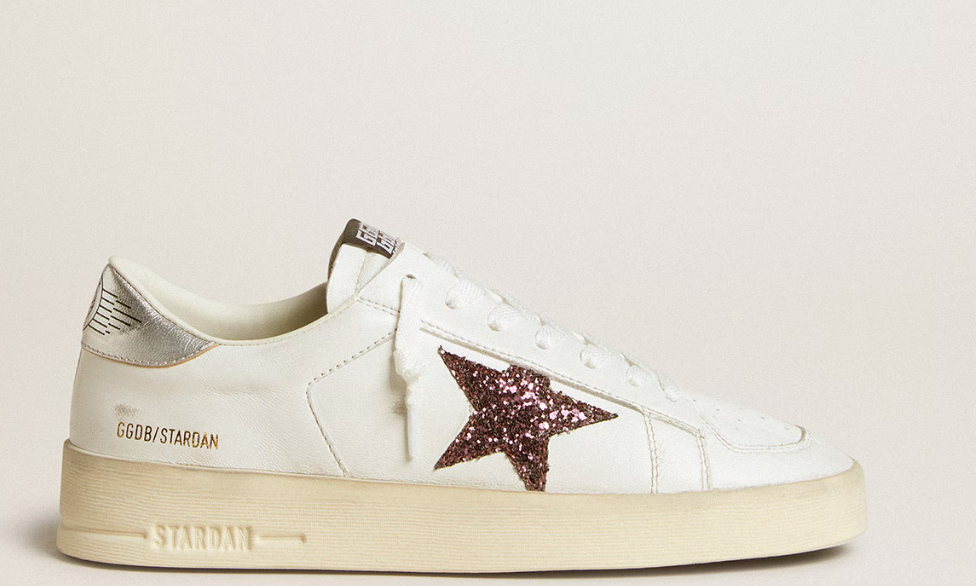 Women's Stardan in nappa with glitter star and metallic leather heel tab