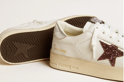Women's Stardan in nappa with glitter star and metallic leather heel tab