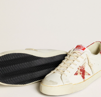 White Men's Super-Star LAB with rust-effect star and heel tab "LIMITED"