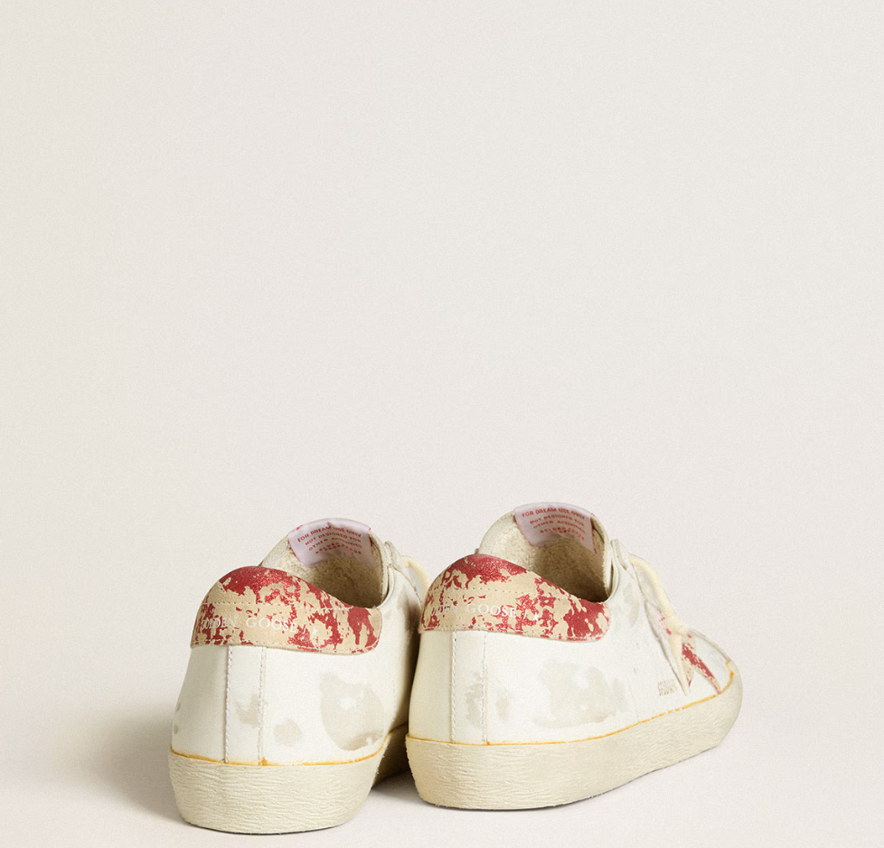 White Men's Super-Star LAB with rust-effect star and heel tab "LIMITED"