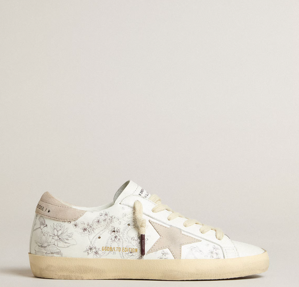 Super-Star LTD CNY in white leather with lettering on the upper "LIMITED"