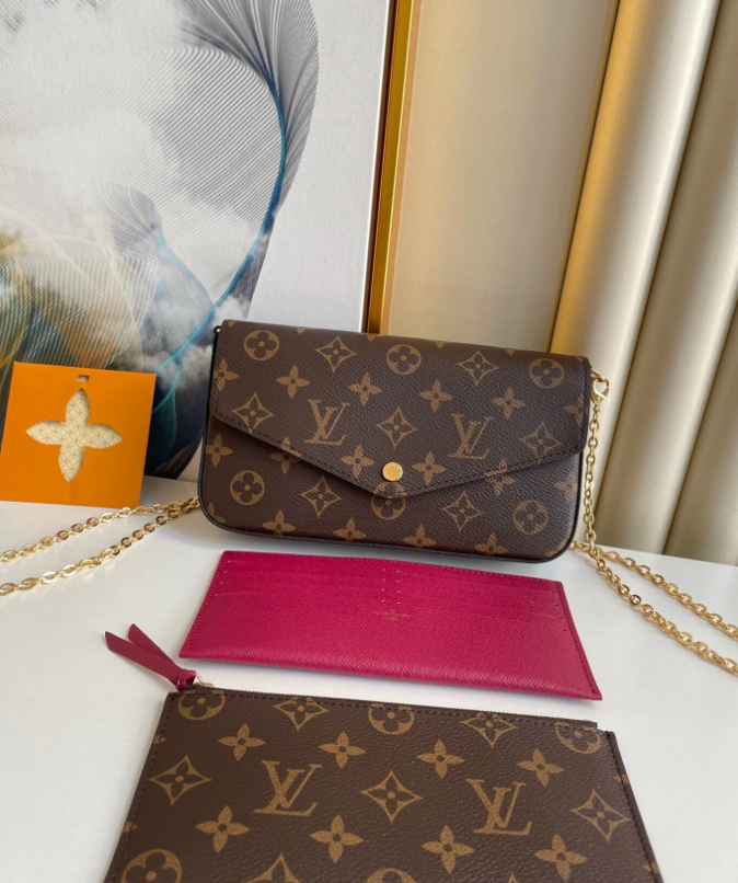 Félicie Pochette LV Monogram Chain Bag Monogram 61276